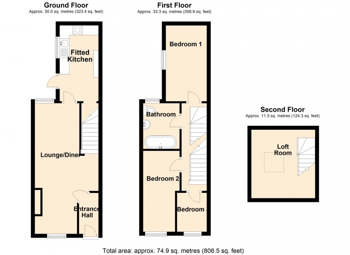 Floorplan for Above Bridge, High Street, Caeharris, Merthyr Tydfil