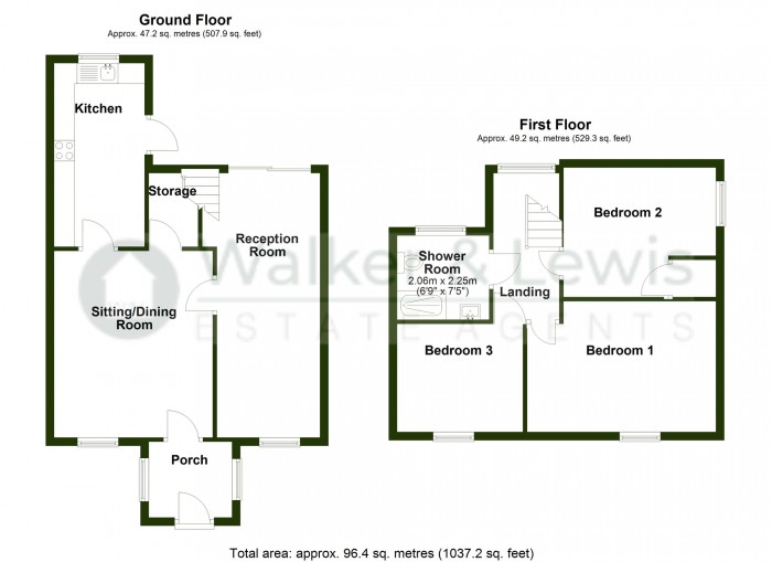 Floorplan for Pantycelynen, Heolgerrig, Merthyr Tydfil, CF48 1TN