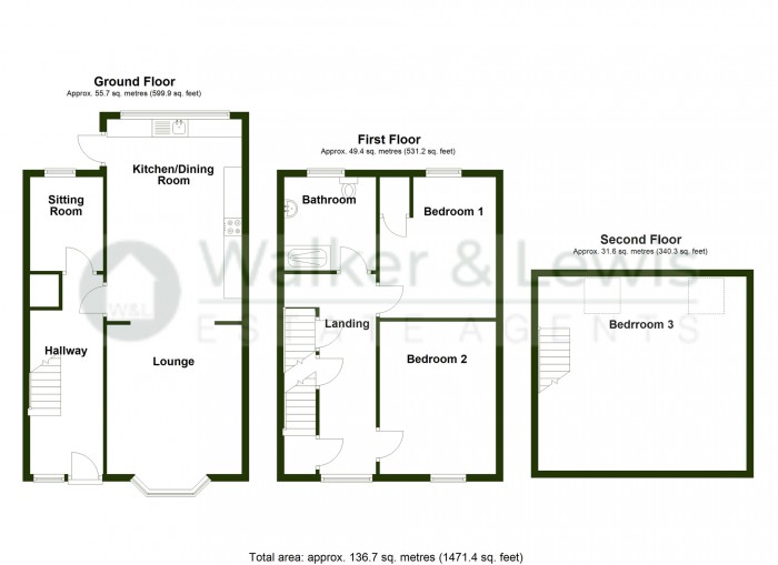 Floorplan for Pleasant View, Bedlinog, Treharris, CF46 6SF