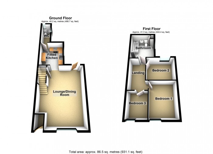 Floorplan for Windsor Terrace, Merthyr Tydfil