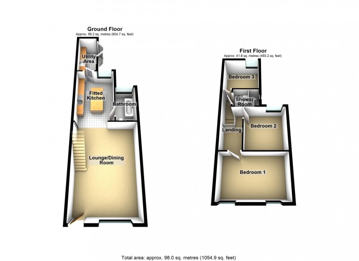 Floorplan for Brynhyfryd Street, Merthyr Tydfil