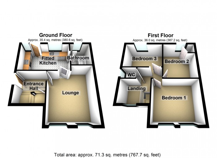 Floorplan for Fourth Avenue, Merthyr Tydfil
