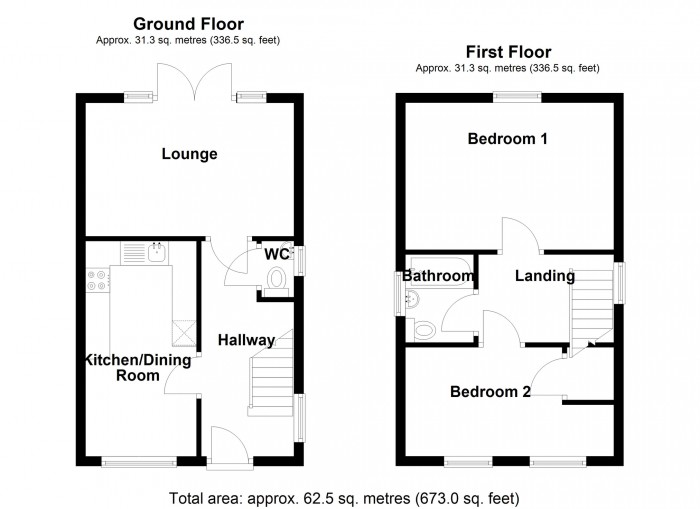 Floorplan for Heron Walk, Merthyr Vale, Merthyr Tydfil