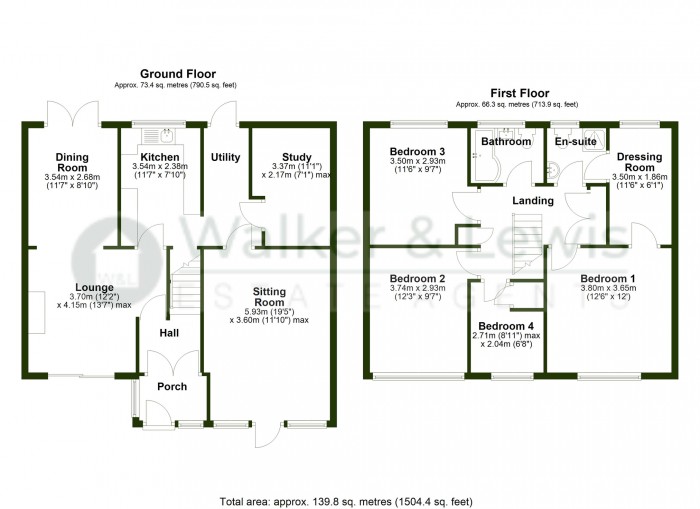 Floorplan for Greenfield Avenue, Pontypridd