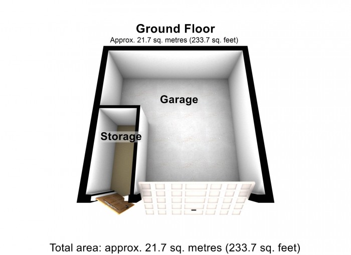 Floorplan for Garage to the rear of Court Terrace, Merthyr Tydfil, CF47 0DL