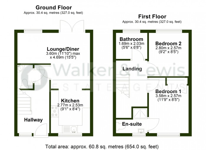 Floorplan for Brynteg Green, Beddau, Pontypridd