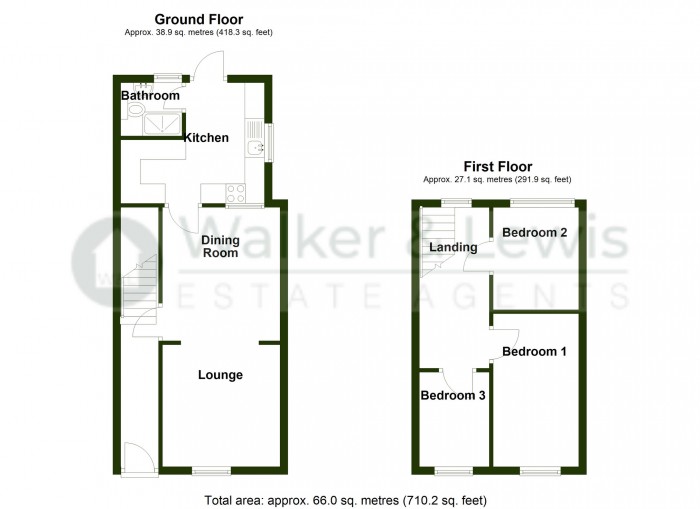 Floorplan for Saxon Street, Merthyr Tydfil, CF47 8SP