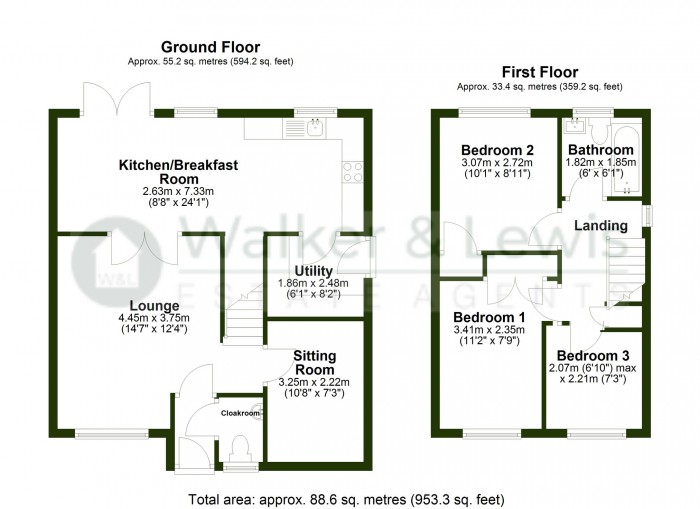 Floorplan for Cae Garw, Llantwit Fardre, Pontypridd