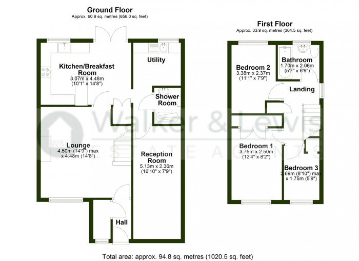 Floorplan for Ty'R Person, Church Village, Pontypridd