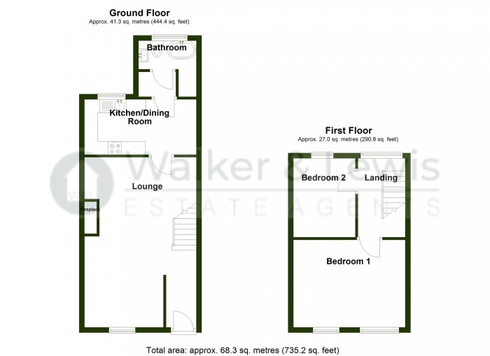 Floorplan for Mary Street, Bedlinog, Treharris, CF46 6RS
