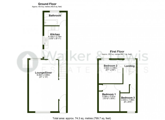 Floorplan for Park Road, Treorchy