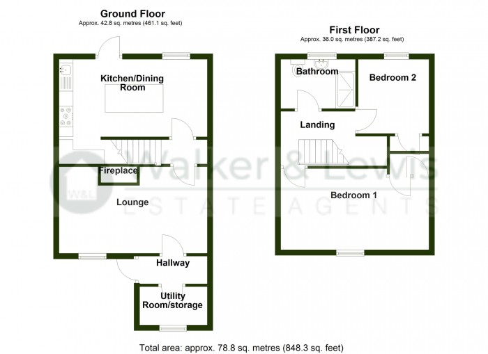 Floorplan for Wern Isaf, Dowlais, Merthyr Tydfil, CF48 3NY
