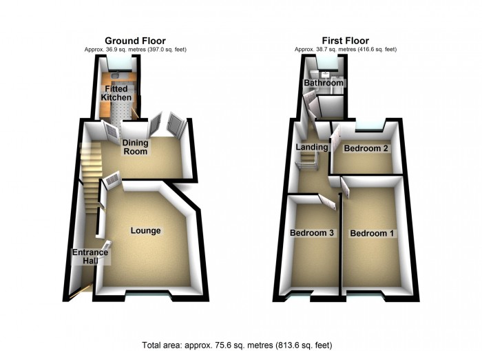 Floorplan for Glyndwr Street, Merthyr Vale, Merthyr Tydfil