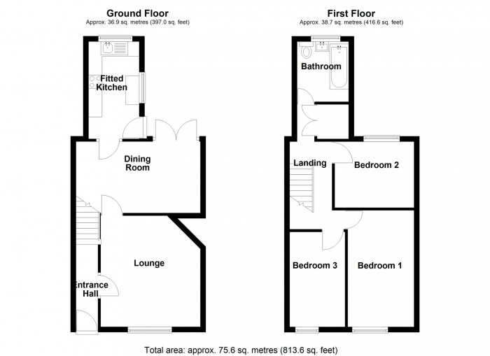 Floorplan for Glyndwr Street, Merthyr Vale, Merthyr Tydfil