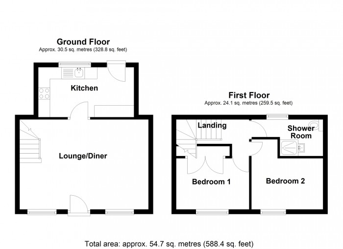 Floorplan for Francis Street, Dowlais, Merthyr Tydfil
