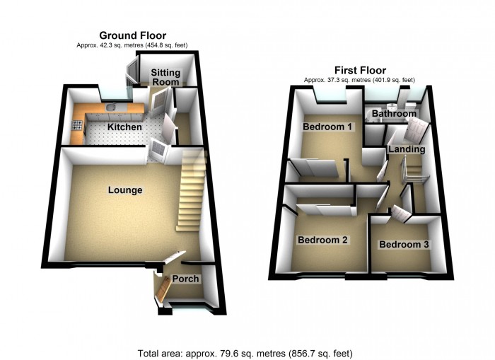Floorplan for Primrose Close, Pant, Merthyr Tydfil