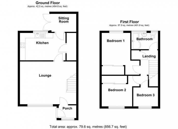 Floorplan for Primrose Close, Pant, Merthyr Tydfil
