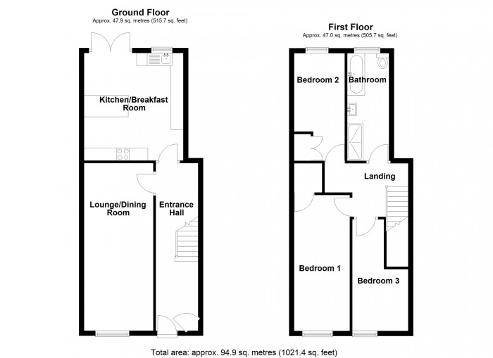 Floorplan for Seward Street, Penydarren, Merthyr Tydfil