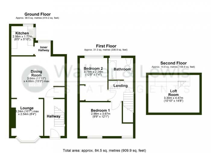 Floorplan for King Street, Pontypridd