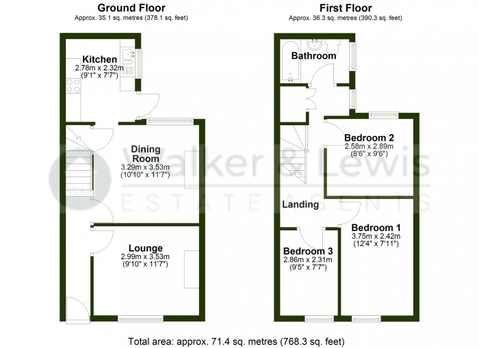 Floorplan for Pontshonnorton Road, Pontypridd