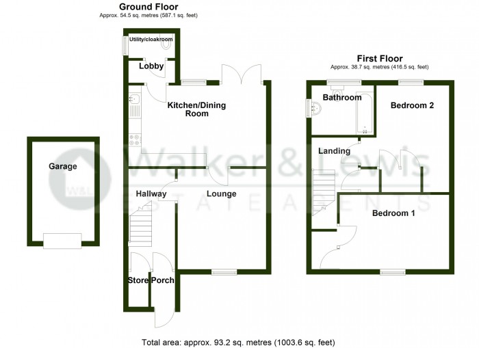 Floorplan for Tai Penyard, Merthyr Tydfil, CF47 0LP