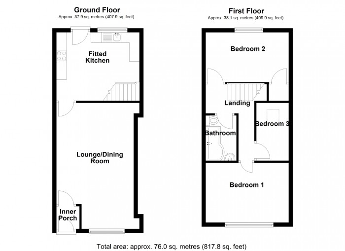 Floorplan for Luther Street, Merthyr Tydfil