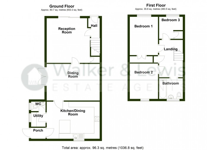 Floorplan for St. Donats Close, Merthyr Tydfil, CF48 1JP