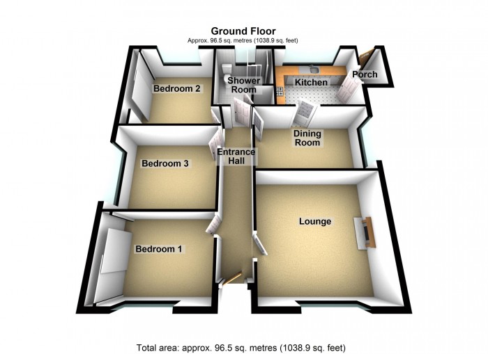 Floorplan for Lakeside Gardens, Merthyr Tydfil