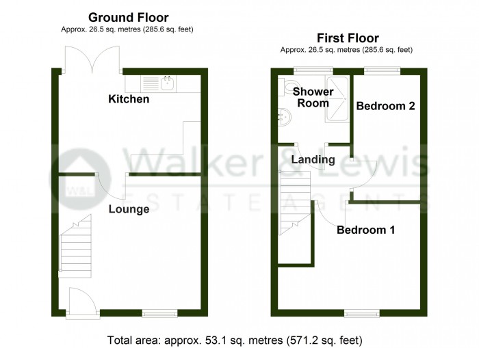 Floorplan for High Street, Dowlais Top, Merthyr Tydfil, CF48 3PN