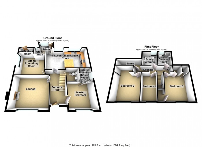 Floorplan for St Davids, Luther Lane, Merthyr Tydfil