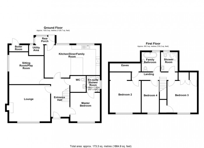 Floorplan for St Davids, Luther Lane, Merthyr Tydfil