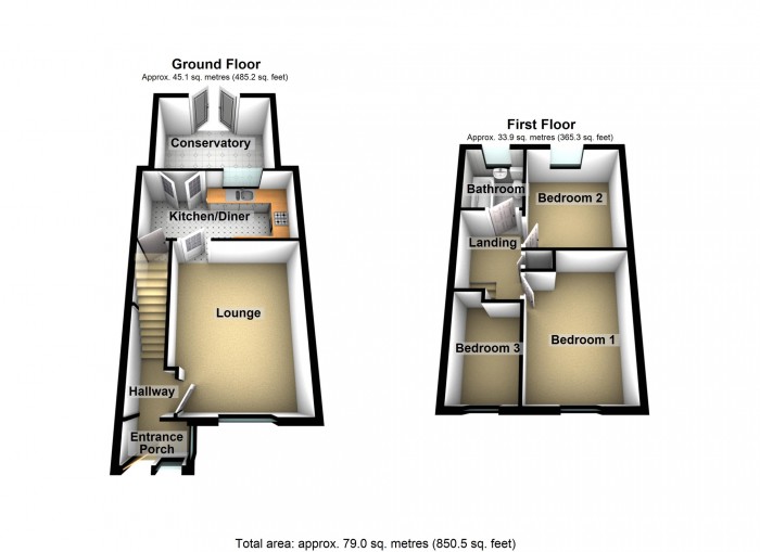Floorplan for Beacon Heights, Merthyr Tydfil