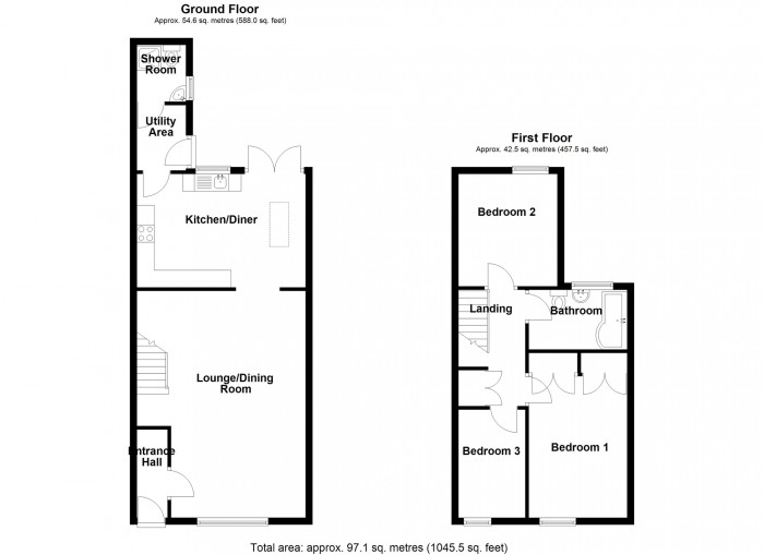 Floorplan for Brynhyfryd Street, Merthyr Tydfil, South Glamorgan