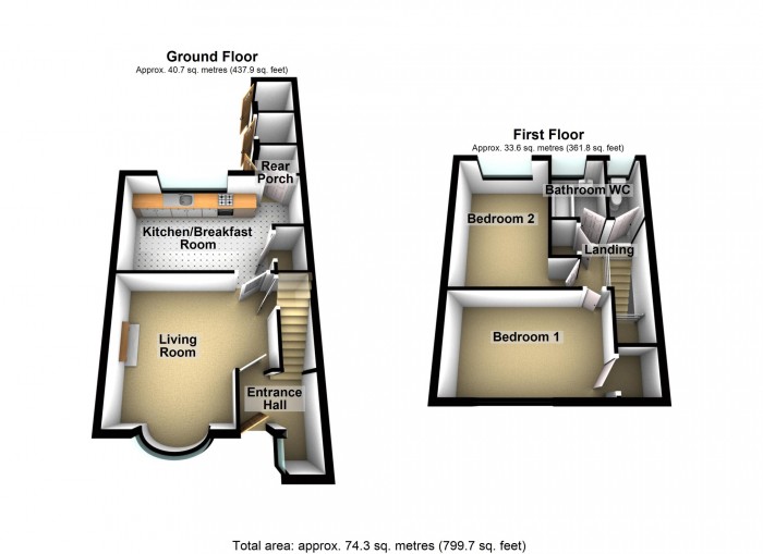 Floorplan for The Hafod, Pant, Merthyr Tydfil