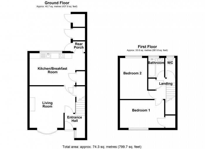 Floorplan for The Hafod, Pant, Merthyr Tydfil