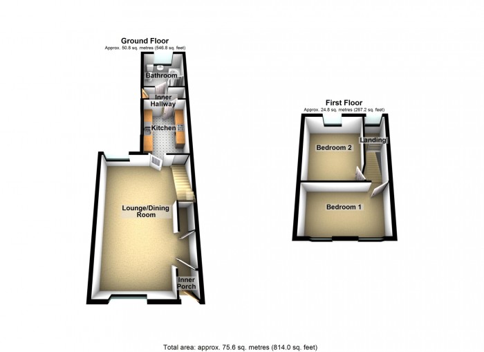 Floorplan for Brynglas Street, Merthyr Tydfil