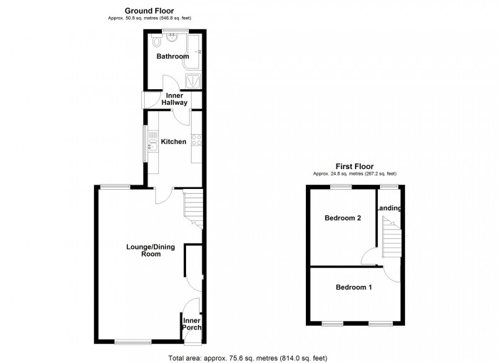 Floorplan for Brynglas Street, Merthyr Tydfil