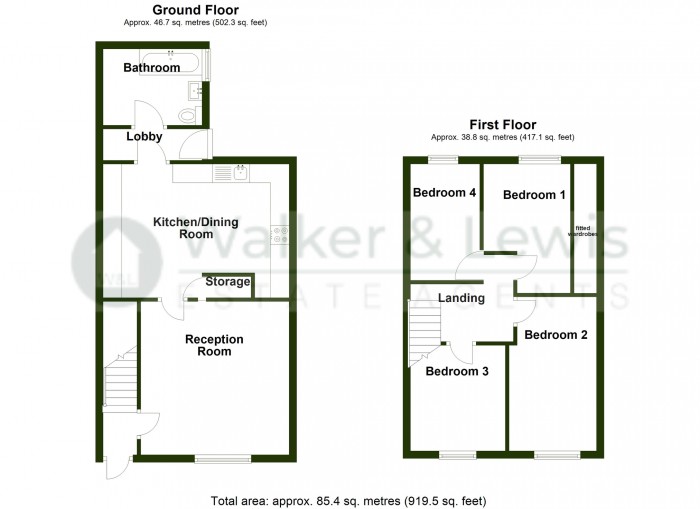 Floorplan for Brynwern Street, Dowlais, Merthyr Tydfil, CF48 3NL
