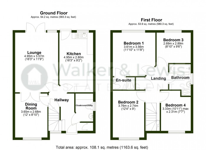 Floorplan for Cwrt Yr Efail, Church Village, Pontypridd