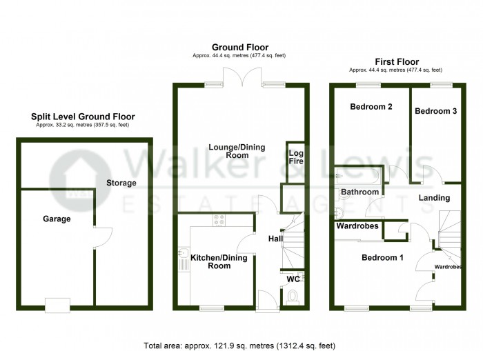 Floorplan for Cwrt Bevan, Merthyr Tydfil, CF47 0AQ