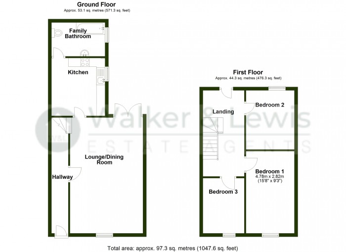 Floorplan for Highland View, Merthyr Tydfil, CF47 0RB
