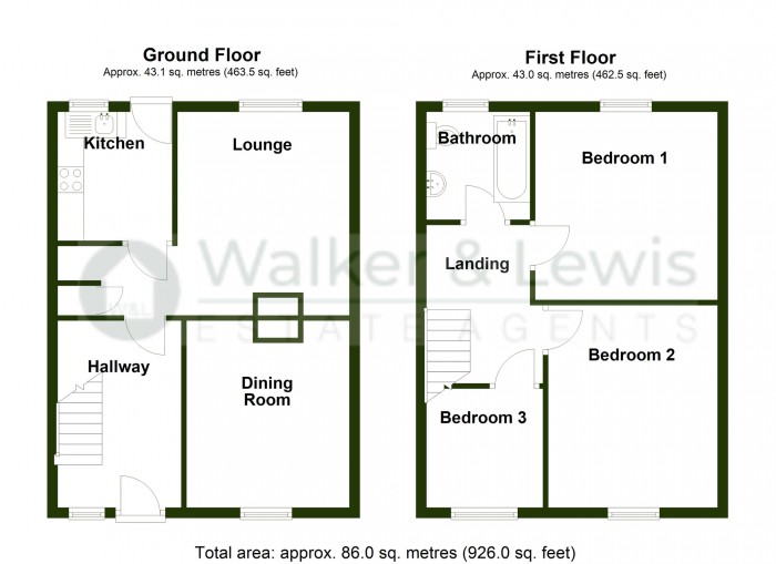 Floorplan for Gersanws, Cefn Coed, Merthyr Tydfil, CF48 2NS