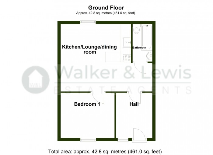 Floorplan for Flat 12, Victoria House, Victoria Street, Dowlais, Merthyr Tydfil, CF48 3RL