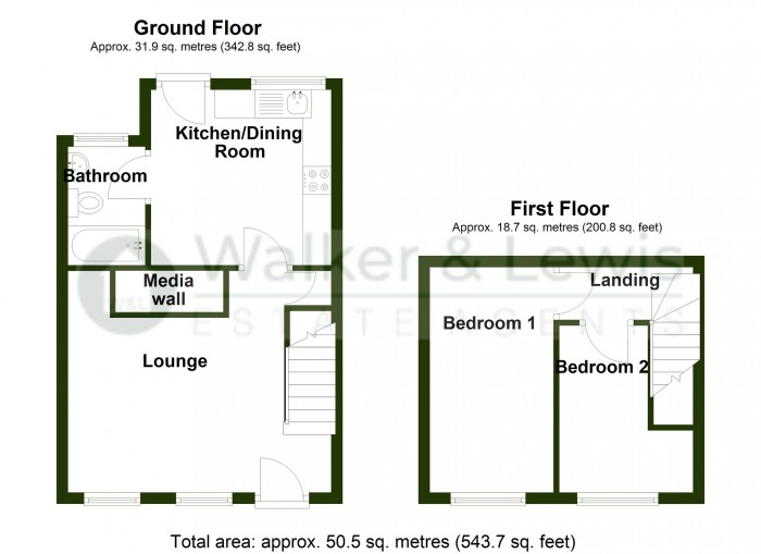 Floorplan for High Street, Caeharris, Merthyr Tydfil, CF48 3PH