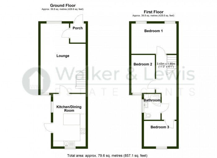 Floorplan for Ivor Terrace, Dowlais, Merthyr Tydfil, CF48 3SW