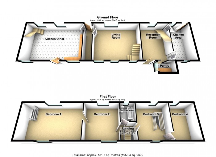 Floorplan for Gelli-Deg, Merthyr Tydfil