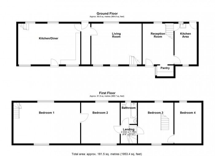Floorplan for Gelli-Deg, Merthyr Tydfil