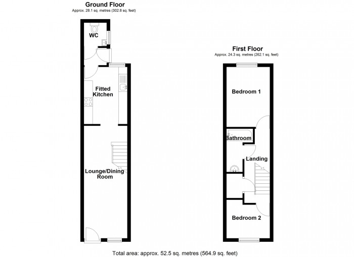 Floorplan for Gilfach Cynon, Merthyr Tydfil