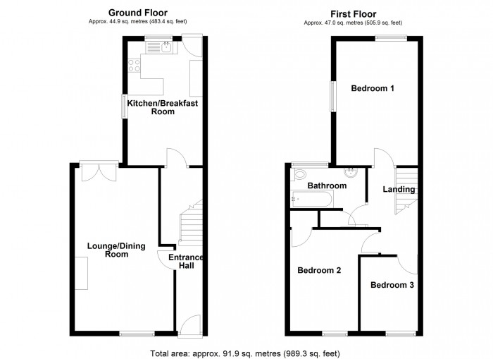 Floorplan for Union Street, Merthyr Tydfil