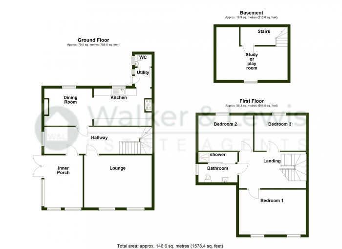 Floorplan for Bryn Heulog, Bryntirion Road, Merthyr Tydfil, CF47 0ER